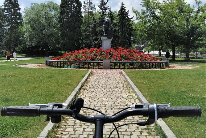 Adventure bike tours in Sofia - Ivan Vazov National Theater and a shorter central stop