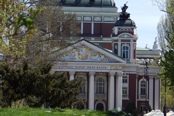 Private city walking tour of Sofia - The former Royal Palace and yellow cobblestones