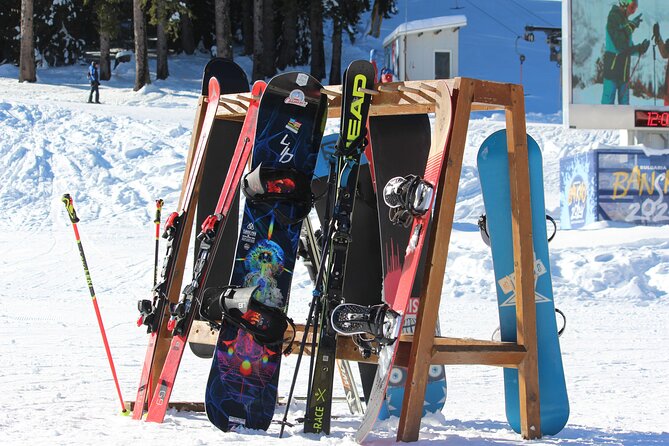 Ski and snowboard equipment in Bansko,Bulgaria - Equipment for skiers and snowboarders