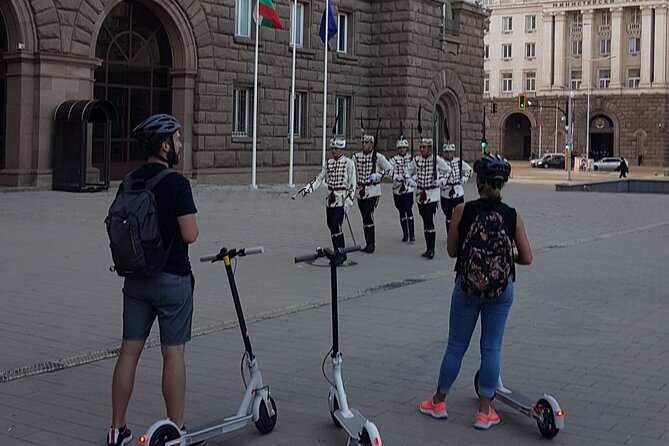 Sofia on an Electric Scooter - Guided Tour - Crystal Garden starts the evening with local stories