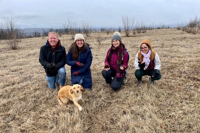 Truffle Hunting in Kyustendil - Walking under the hazel bushes with Claire